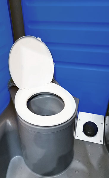heavy duty plastic toilet bowl and foot pump in Laguna Portable Toilet